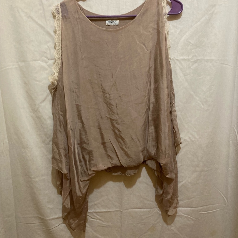 SUZY D Blouse top 70% viscose 30% seta silk
